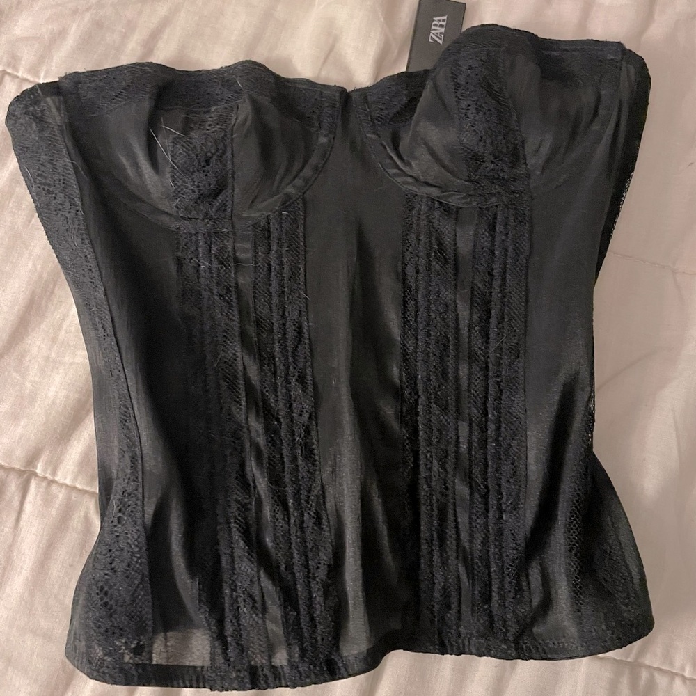 Zara Black Lace Shapewear Top